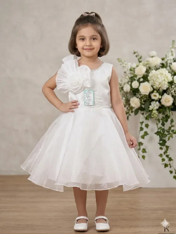 Ivory Elegance Girls Party Dress
