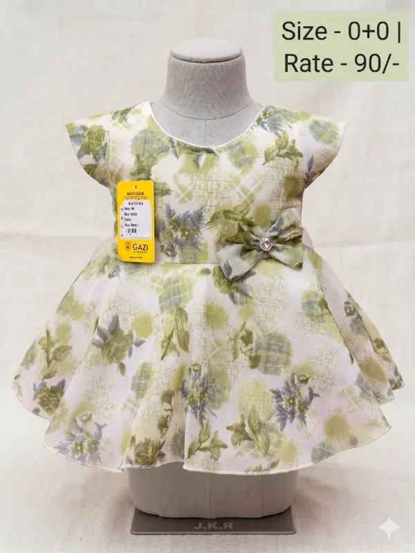 Baby Girls Fancy Floral Print Party Wear Frock