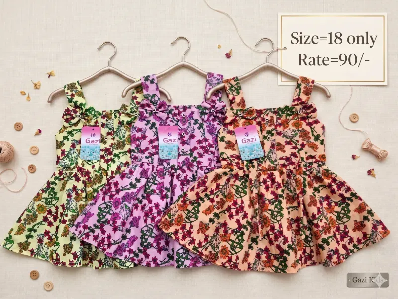 Girls Trendy Multicolor Floral Printed Fit & Flare Sleeveless Dress