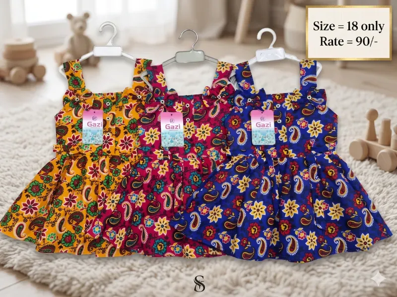Girls Trendy Multicolor Floral Printed Fit & Flare Sleeveless Dress