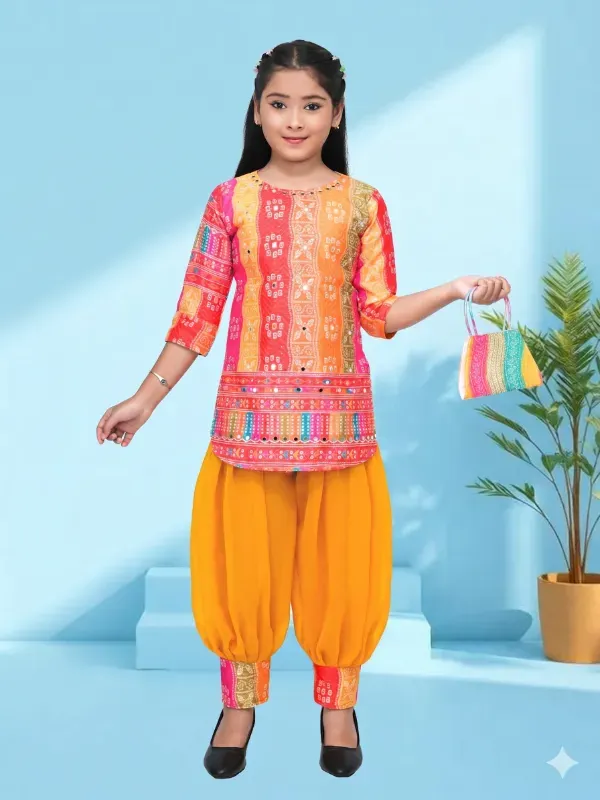 Stylish Printed Patiala Dress Set