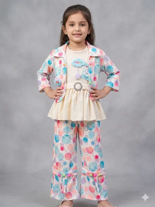 The "Happy Cloud" Multi-Color 3-Piece Co-Ord Set