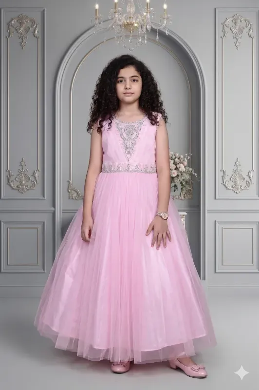 Afsar Princess Pink Party Wear Gown