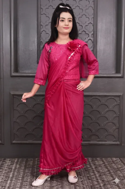 Afsar Girls Designer Saree Gown