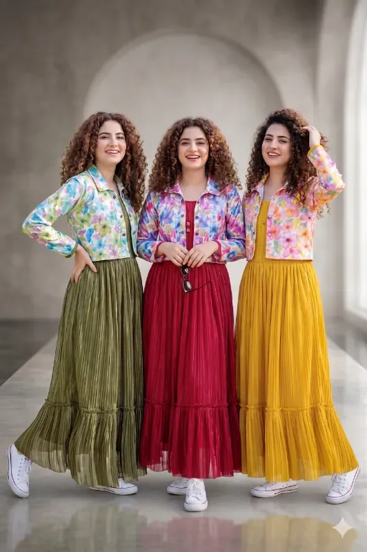 Women's Floral Jacket Maxi Dress